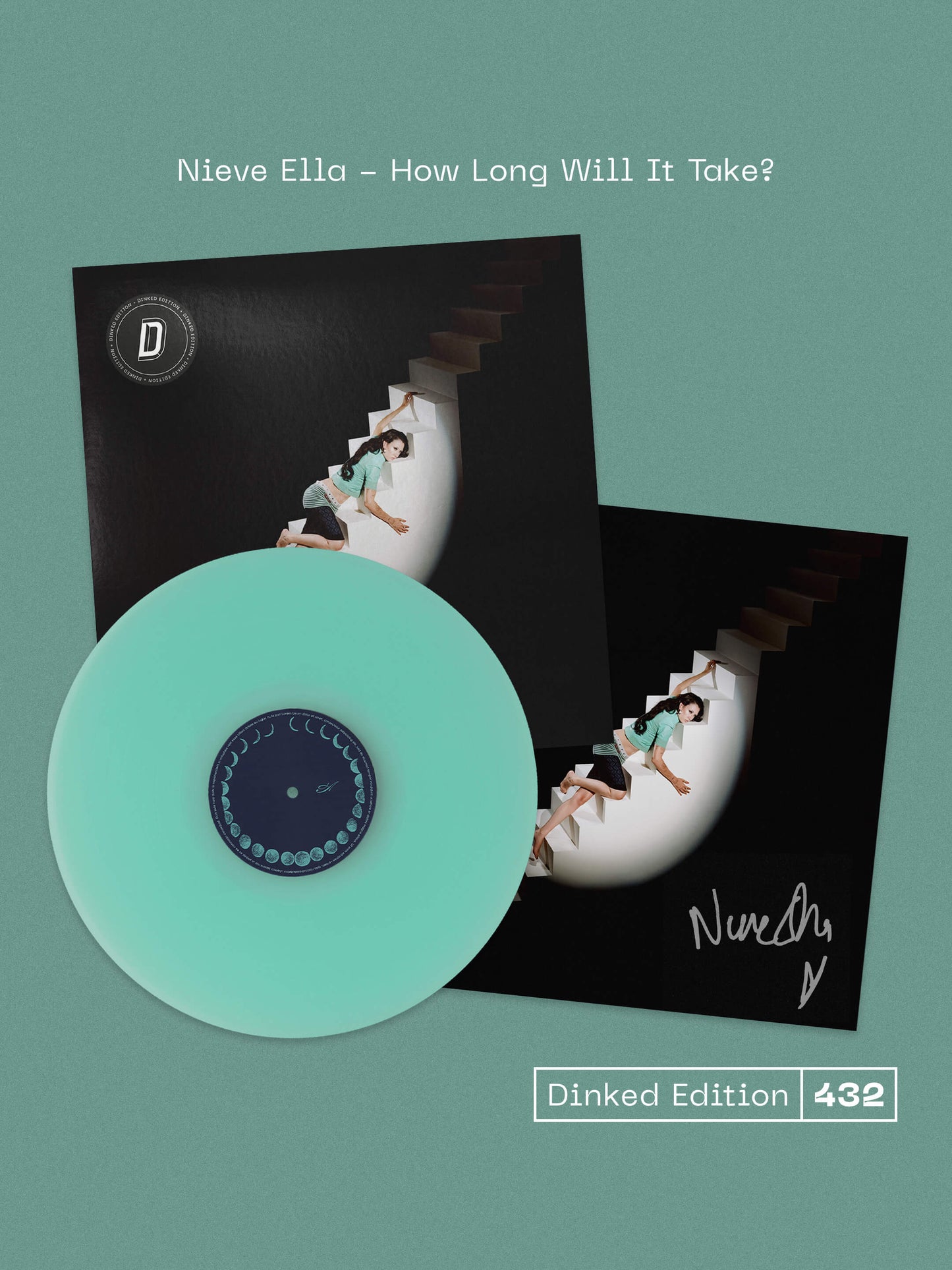 NIEVE ELLA, How Long Will It Take? - Dinked Edition (Artist Theory; AT-717-1, UK 2026, Alternative Sleeve Artwork, Signed Art Print, Dinked No. 432, Turquoise Vinyl, Limited Pressing of 400) LP NEW/NEW - PRE-ORDER