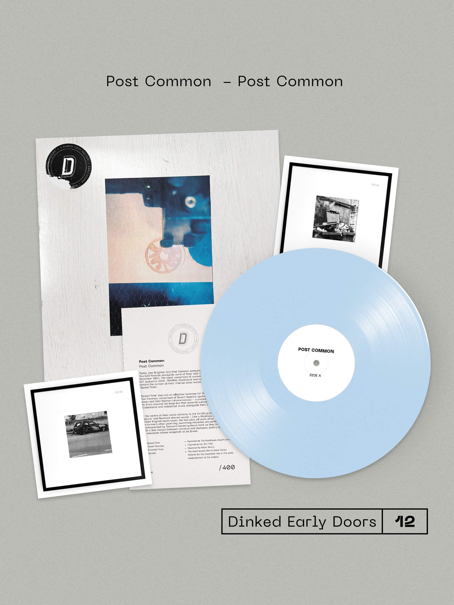 POST COMMON, Post Common - Dinked Edition (Brace Yourself; NERD12, UK 2026, Signed, Numbered and Debossed A5 Insert, Dinked Early Doors No.12, Ice Plume Blue Vinyl, Exclusive Limited Pressin 12" EP NEW/NEW - PRE-ORDER