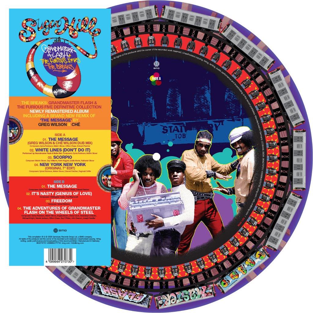 GRAND MASTER FLASH & THE FURIOUS FIVE, The Breaks: Grandmaster Flash & The Furious Five Definitive Collection (BMG; 964270731, UK 2026 , Limited Edition 180g Zoetrope Picture Disc) 12" NEW/NEW - PRE-ORDER