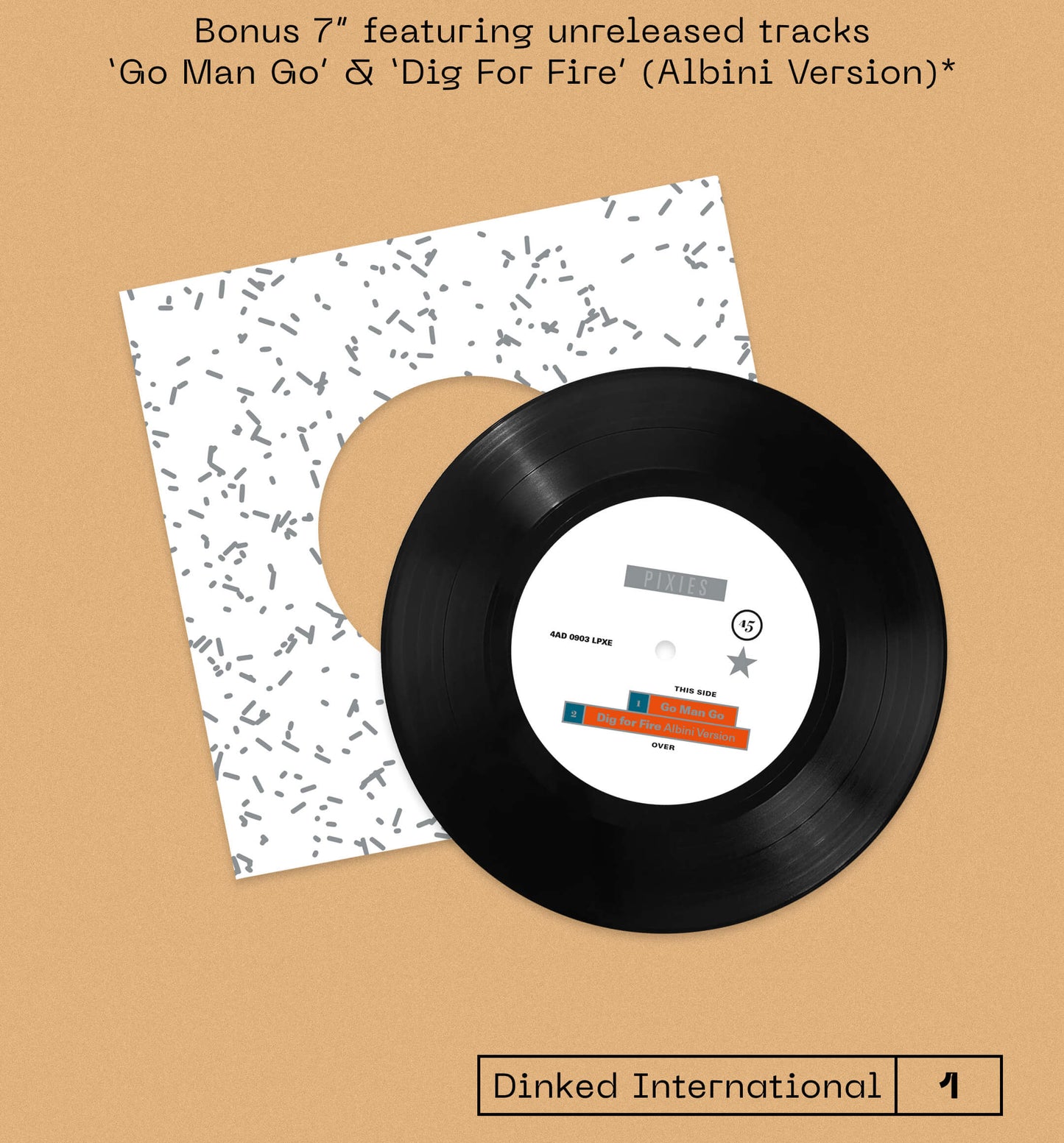 PIXIES, Bossanova - Dinked Edition (4AD; 4AD0903LPXE, UK 2026 Reissue, 16 Page Lyric Booklet (replica of the original UK edition), Dinked International No.1, Oxblood Vinyl, Bonus 7", Dinked International gol LP NEW/NEW - PRE-ORDER