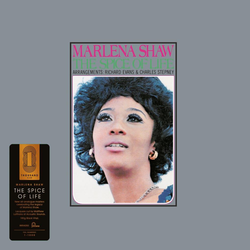 MARLENA SHAW, The Spice Of Life (Thousand Club) (Fontana; 8854250, UK 2026, Card Sleeve, Foil Sticker, Limited Edition Black 180g Vinyl, Thousand Club Embossing) LP NEW/NEW - PRE-ORDER