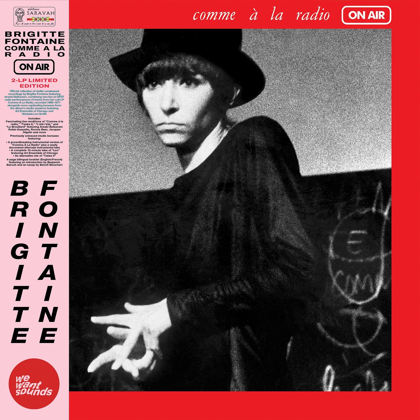 BRIGITTE FONTAINE, Comme A La Radio: On Air (Wewantsounds; WWSLP128, UK 2026, 4 Page Booklet, Black Vinyl with Obi Strip) 2xLP NEW/NEW - PRE-ORDER