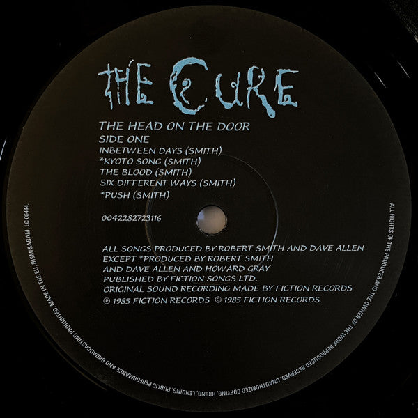 Image of Label of 1814136C: LP - THE CURE, The Head On The Door (Fiction; 0042282723116 , Europe 2022 Reissue, Inner, Stickered Sleeve)   NEW/NEW