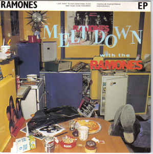 Image of Front Cover of 7" EP - VG+/EX - THE RAMONES, Meltdown With The Ramones (Sire; SREP 1, UK 1980, Picture Sleeve), Very Slight Damage To Sleeve Opening, I just want to do somethingHere today gone tomorrowI wanna be your boyfriendQuestioningly - 4226126E