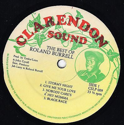 Image of Label Cover of LP - VG/EX - ROLAND BURRELL, The Best Of Roland Burrell (Clarendon Sound; CSLP009, UK 1980s), Looks unplayed. Storage wear on sleeve.,  - 3646143S