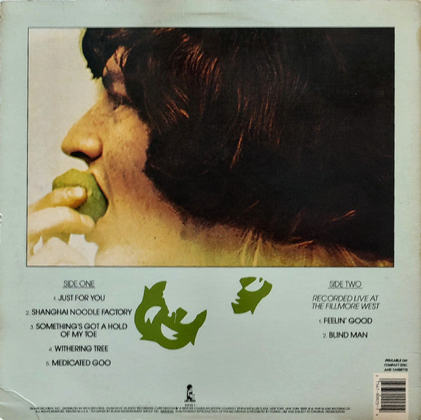 Image of Back Cover of 0625132E: LP - TRAFFIC, Last Exit (Island; 90925, US 1988 Reissue, Direct Metal Mastering) Has a cut-out strip top left. Light marks on the vinyl.  VG/VG