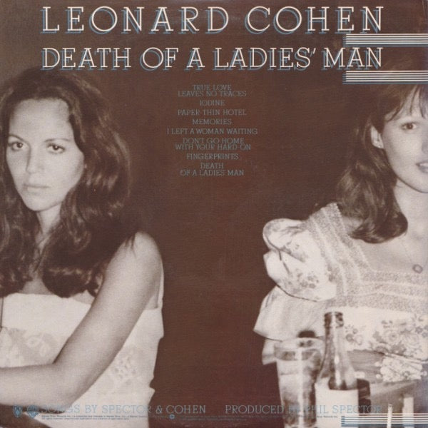 Image of Back Cover of LP - VG/VG+ - LEONARD COHEN, Death Of A Ladies' Man (Warner Bros. Records Burbank Label; BS 3125, US 1977, Gatefold, Jacksonville Pressing), Notch cut sleeve, Co. Inner,  - 3316529C
