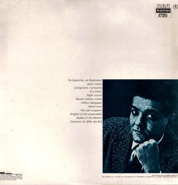 Image of Back Cover of 4644471S: LP - GEORGE RUSSELL, Ezz-Thetics (RCA Victor ; PL42187, France 1977 Reissue, Gatefold) Strong VG copy all around.Hairlines. General light sleeve wear, sticker residue on top left corner. Some discolouration / staining inside gatefold.  VG/VG