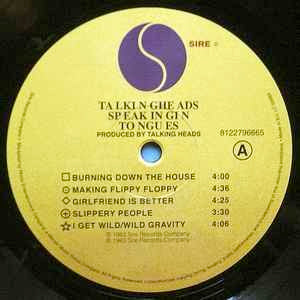 Image of Label Cover of LP - VG+/VG - TALKING HEADS, Speaking In Tongues (Rhino; 8122796665, Europe 2013 Reissue, Inner, 180 Gram Vinyl), Strong VG,  - 2926155E