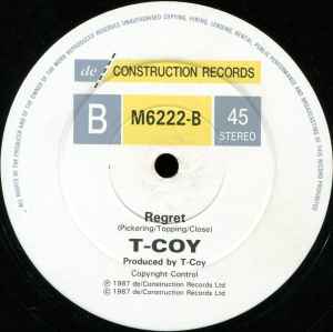 Image of Back Cover of 12" - /G - T-COY, Cari o (Deconstruction; M6222, UK 1987), Lots of marks and scuffs but plays better than it looks. Writing on label, A	Cari oB	Regret - 2216428C