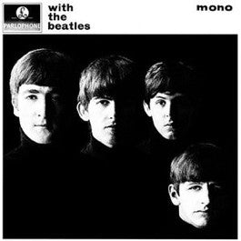 Image of Front Cover of 0624149E: LP - THE BEATLES, With the Beatles (Parlophone Black/Yellow; PMC 1206, UK 1963, Laminated Flipback Sleeve, 2nd Press. Mono, Parlophone co. on Rim, "Recording 1st Published" Text, 'You Really Got A Hold on Me' is Listed Correctly With Single Space on Label and Double Space on Sleeve. G&L Sleeve.) Sleeve Edges Taped  VG/G+