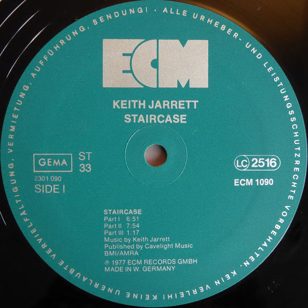 Image of Label Cover of 2xLP - VG+/VG+ - KEITH JARRETT, Staircase (ECM; ECM 1090/91, Germany 1977, Gatefold), ,  - 2126057E