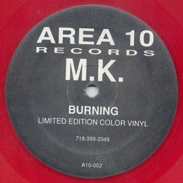 Image of Front Cover of 12" - /VG+ - M.K., Burning (Area 10; A10-002, US 1991), ,  - 1746242S