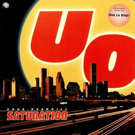 Image of Front Cover of 2924249E: LP - URGE OVERKILL, Saturation (Geffen; GEF 24529, Europe 1993, Inner, Orange Vinyl) Corner Creases, Stickered Sleeve, Promo Sticker Over Barcode  VG/EX