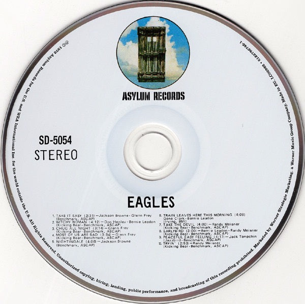 Image of Label Cover of 6xCD - VG+/VG+ - EAGLES, The Studio Albums 1972-1979 (Asylum; 8122-79674-6, Europe 2013, Clamshell Box Set, Inners), ,  - 3316566C