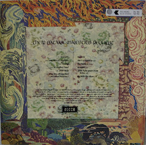 Image of Back Cover of 4625225E: LP - THE ROLLING STONES, Their Satanic Majesties Request (Decca Blue Boxed; TXS 103, UK 1970 Reissue, Laminated Gatefold Sleeve With Indicator Hole, Stereo)   VG/VG+