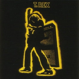 Image of Front Cover of LP - NEW/NEW - T. REX, Electric Warrior (A&M; 5354076, Europe 2014 Reissue, Inner), , The 'Electric Warrior' album (1971) effectively buried the psychedelic folk rock of Tyrannosaurus Rex and immortalized the trashy hard rock of tT rRex. One successful single (Ride A White Swan') and eponymous album had already introduced the T. Rex name in 1970, and the single 'Hot Love' first boasted the expanded band line-up of Bolan, Mickey Finn, Steve Currie and bill legend. but 'Electric Warrio