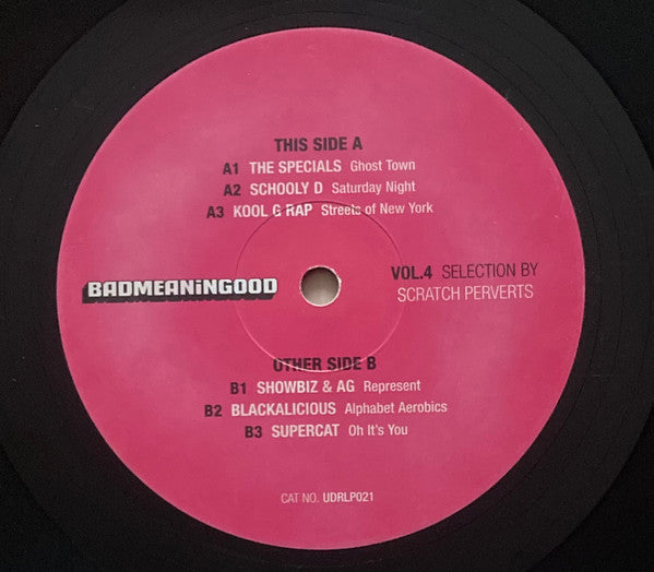 Image of Label Cover of 3145117S: 2xLP - VARIOUS, Badmeaningood Vol. 4 - Scratch Perverts (Ultimate Dilemma; UDRLP021, UK 2003, Banksy Cover) Corner Dint, Light Crease  VG/VG+