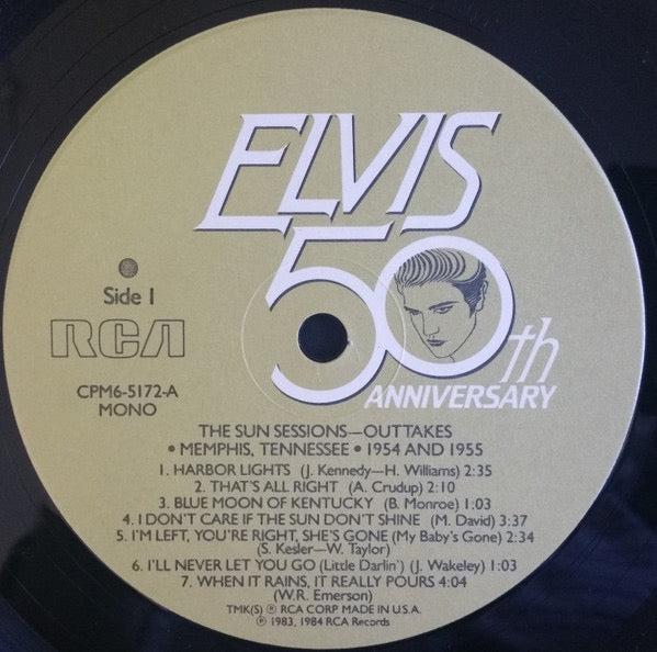 Image of Label Cover of 6xLP - VG/VG+ - ELVIS PRESLEY, A Golden Celebration (RCA; CPM6-5172, US 1984, Embossed Box Set, Mono Numberted Limited Collectors Edition), Tear on Rear Sleeve,  - 3826266E