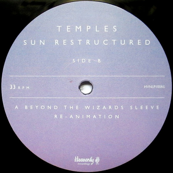 Image of Label Cover of 4644335S: 12" - TEMPLES, Sun Restructured (Heavenly; HVNLP100RS, UK 2014, Lenticular Insert In Stickered Plastic Sleeve, Die-Cut Inner, Limited Edition)   VG+/VG+