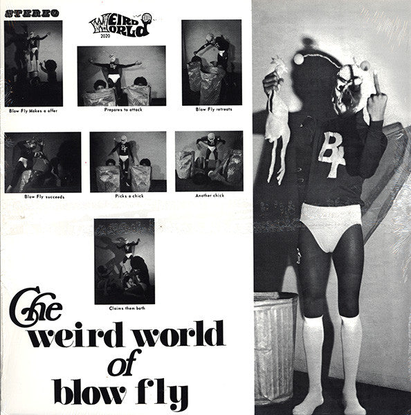 Image of Back Cover of 3424074E: LP - BLOWFLY, The Weird World Of Blowfly (Weird World; WW-2020, US 2000s Reissue, Picture Sleeve) Still In Shrinkwrap  VG+/VG+