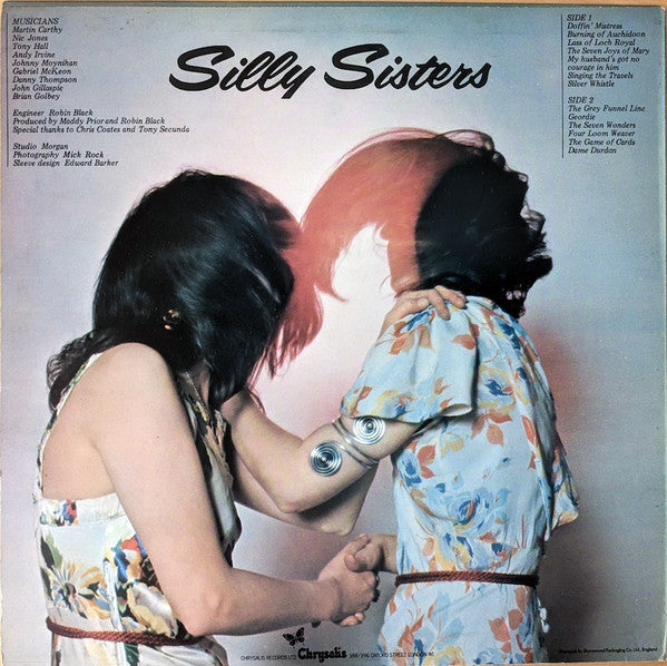 Image of Back Cover of LP - VG+/VG+ - MADDY PRIOR & JUNE TABOR, Silly Sisters (Chrysalis Green; CHR1101, UK 1976, Insert), creased Insert,  - 4146022S