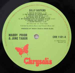 Image of Label Cover of LP - VG+/VG+ - MADDY PRIOR & JUNE TABOR, Silly Sisters (Chrysalis Green; CHR1101, UK 1976, Insert), creased Insert,  - 4146022S
