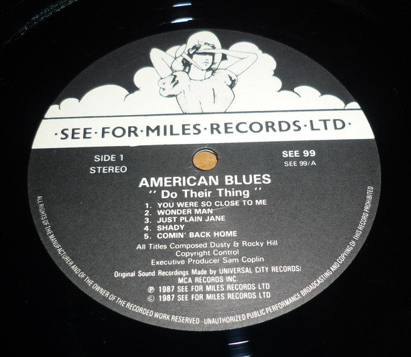 Image of Label Cover of 2044166S: LP - AMERICAN BLUES, Do Their Thing (See For Miles; SEE 99, UK 1987 Reissue, ZZ Top Boys) Library Sticker On Sleeve  VG/VG+