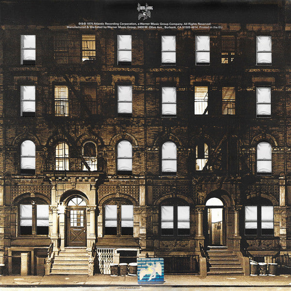 Image of Back Cover of 0754010S: 2xLP - LED ZEPPELIN, Physical Graffiti (Warner Bros; 0081227965785, UK 2015 Reissue, Die Cut Sleeve, Inner & Insert, 180 Gram Vinyl)   NEW/NEW