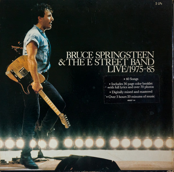 Image of Front Cover of 5xLP - VG/VG - BRUCE SPRINGSTEEN AND THE E STREET BAND, Live 1975-85 (CBS; 450227 1, UK 1986, Box Set, 5 Inners & Booklet, Promo Sticker On Sleeve), Light scuffs on some of the discs. Great copy all around.,  - 2746030S