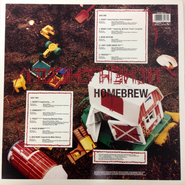 Image of Back Cover of LP - VG+/VG+ - NENEH CHERRY, Homebrew (Circa; CIRCA 25, UK 1992, Inner), Very light wear.,  - 2646146S