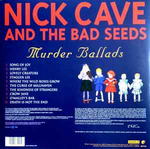 Image of Back Cover of 2xLP - VG/VG - NICK CAVE AND THE BAD SEEDS, Murder Ballads (Mute; LPSEEDS9, Europe 2015 Reissue, 180 Gram Vinyl, Two Lines of text on Sleeve reverse), Strong VG - hairlines, edge wear,  - 4046065S