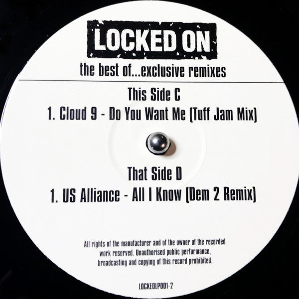 Image of Label Cover of 2x12" - VG/VG - VARIOUS, Locked On (The Best Of...Exclusive Remixes) (Locked On; LOCKEDLP001-2, UK 1999, Titled Sleeve), Surface marks only, plays VG/VG+. Sleeve close to VG+.,  - 3046117S