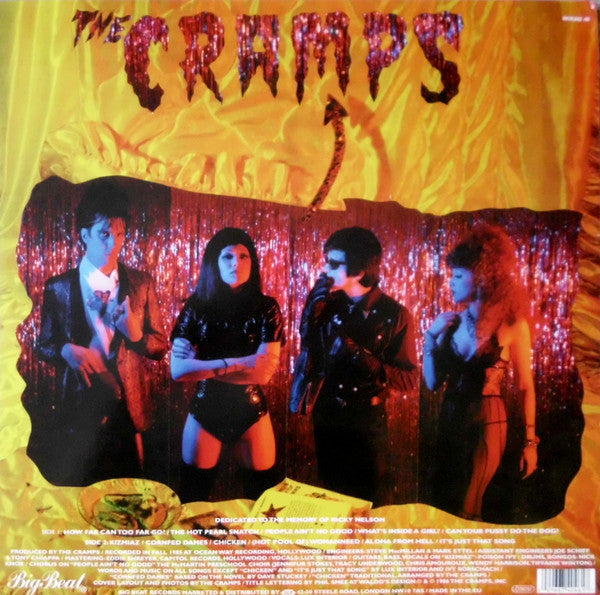 Image of Back Cover of 4114384C: LP - THE CRAMPS, A Date With Elvis (Big Beat; WIKAD 46, UK 2013 Reissue, Inner, Orange Vinyl)   NEW/NEW