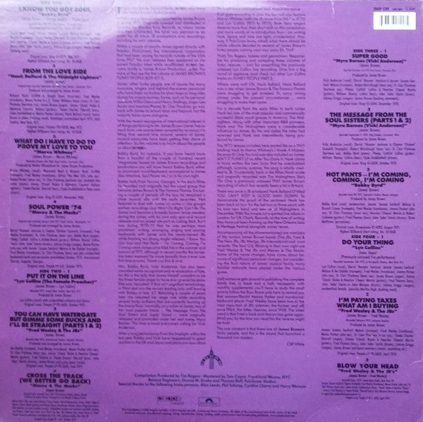 Image of Back Cover of 2xLP - G/VG - VARIOUS, James Brown's Funky People (Part 2) (Simply Vinyl; SVLP 129, UK 1999), ,  - 2626289E