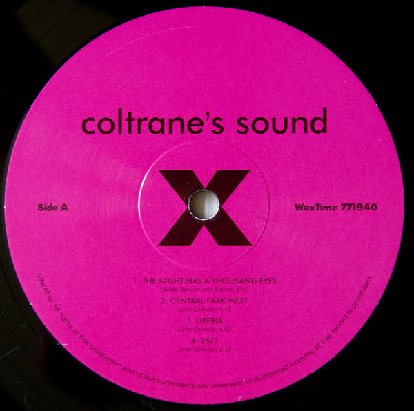 Image of Label Cover of LP - NEW/NEW - JOHN COLTRANE, Coltrane's Sound (Wax Time; LP771940, UK 2015 Reissue), ,  - 3536190E