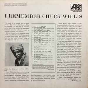 Image of Back Cover of LP - VG/VG+ - CHUCK WILLIS, I Remember Chuck Willis (Atlantic; 588145, UK 1969, Stereo), Light hairlines. Writing on sleeve (back & front).,  - 4246193S