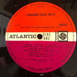 Image of Label Cover of LP - VG/VG+ - CHUCK WILLIS, I Remember Chuck Willis (Atlantic; 588145, UK 1969, Stereo), Light hairlines. Writing on sleeve (back & front).,  - 4246193S