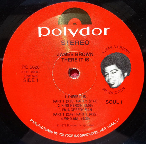 Image of Label Cover of LP - VG+/VG+ - JAMES BROWN, There It Is (Polydor ; PD 5028, US 1990s Reissue, Picture Sleeve), ,  - 1746228S