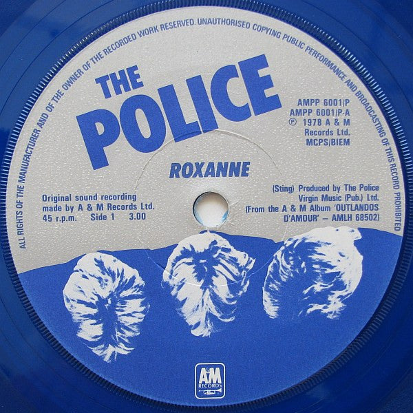 Image of Label Cover of 0155035S: 6x7" - THE POLICE, Six Pack (A&M; AMPP 6001, UK 1980, Foldout Plastic Wallet With Individual Picture Sleeves, 6 Inners, Blue Translucent Vinyl)   VG/VG