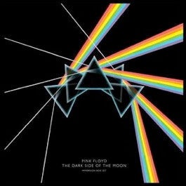 Image of Front Cover of 1744071S: 6xCD - PINK FLOYD, The Dark Side Of The Moon - Immersion Box Set (EMI; 5099902943121, UK 2011, Box Set, 2 Booklets, 4 Art Cards, Replica Ticket Stub, Art Print & Replica Letter, Replica Backstage Pass, 3 CDs, 2 DVDs, Blu-Ray. Scarf, 3 Marbles, 9 Coasters, 2 Booklets, additional memorabilia) The two DVDs have slight marks but play fine. Tear on back of outer box coloured with black pen.  VG/VG+