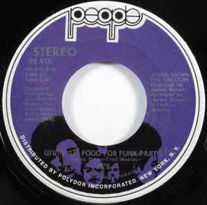 Image of Back Cover of 7" - /VG - JB'S, Givin' Up Food For Funk  (People; PE 610, US 1972, Plain Sleeve), Light Marks only.,  - 3016272C
