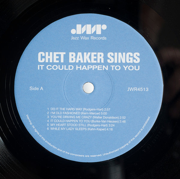 Image of Label Cover of LP - NEW/NEW - CHET BAKER, It Could Happen To You (Jazz Wax Records; JWR4513, Spain 2009 Reissue, 180 Gram Vinyl), ,  - 2416309C