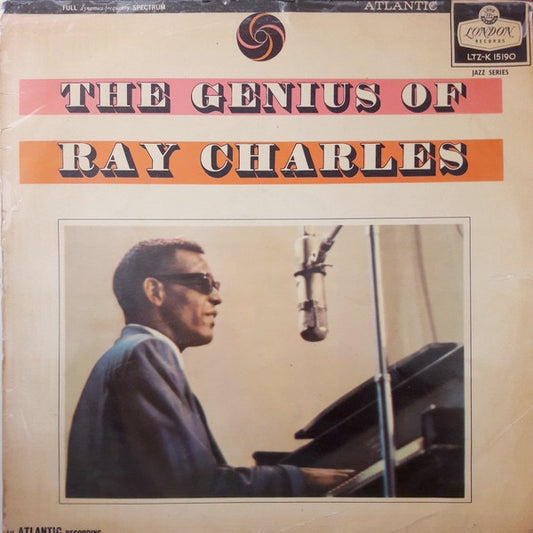 Image of Front Cover of LP - VG/VG+ - RAY CHARLES, The Genius of (London; LTZK15190, UK 1960, Laminated Sleeve, Mono), ,  - 2226364E