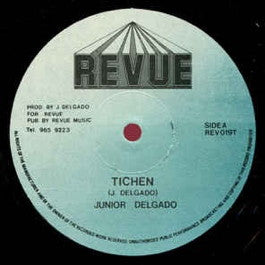Image of Front Cover of 12" - VG/VG+ - JUNIOR DELGADO, Tichen / Jah Jah Say (Revue; REV019T, UK 1980s, Company Sleeve), ,  - 1846041S