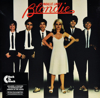 Image of Front Cover of LP - NEW/NEW - BLONDIE, Parallel Lines (Chrysalis - Back to Black; 5355034, UK 2015 Reissue, Inner, 180 Gram Vinyl, ), , Until 1978, Blondie was perceived mostly as a '60s-referencing, British-invasion-meets-girl-groups band. With veteran producer Mike Chapman at the helm for their third album, though, everything changed for this group bred from the New York punk scene. Honing in on Blondie's strongest points - Debbie Harry's come-hither vocals and Clem Burke's powerhouse drumming - 