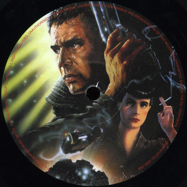 Image of Label Cover of LP - NEW/NEW - VANGELIS, Blade Runner (East West; 0825646122110, UK 2015 Reissue, Gatefold, 180 Gram Vinyl), , Blade Runner is the timeless soundtrack to the film of the same name directed by Ridley Scott. The soundtrack was composed by Vangelis. It is a dark, melodic combination of classic composition and futuristic synthesizers (mainly a Yamaha CS-80) which mirrors the film-noir retro-future envisioned by Scott. - 3416234C