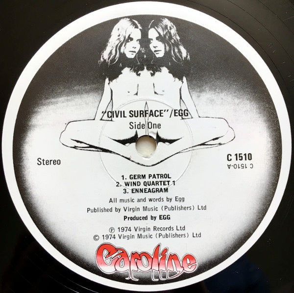 Image of Label Cover of 4724111E: LP - EGG, The Civil Surface (Caroline; C1510, UK 1974)   VG/VG