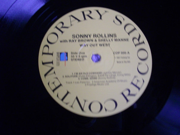 Image of Label Cover of 5124360E: LP - SONNY ROLLINS, Way Out West  (Boplicity ; COP 006, Europe 1985 Reissue, Glossy Sleeve)   VG/VG+