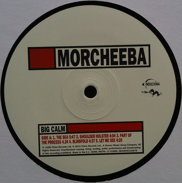 Image of Label Cover of 1434138E: LP - MORCHEEBA, Big Calm (Indochina ; 0825646134878, Europe 2021 Reissue, Inner, 180 Gram Vinyl)   NEW/NEW